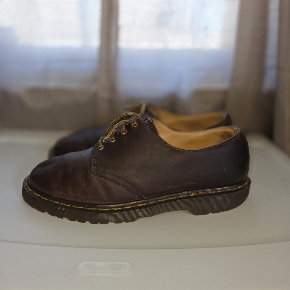 Dr. Martens vintage England brown derby Brown Leather Men's Shoes - Picture 4 of 15